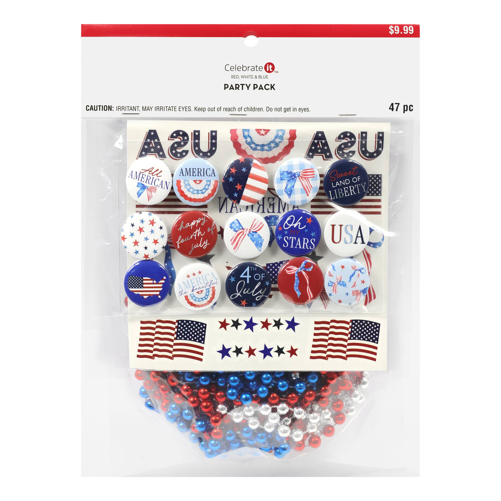 Red, White & Blue Flag Party Pack, 47ct. by Celebrate It™